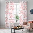 thumbnail image 6 of Kitchen Curtains 84 Inch Length 2 Panels, Pink Fruit Grommets Window Treatment Curtain, Vintage Plant Nature Botanical Flower Thermal Curtains Drapes for Living Room/Bathroom, 6 of 9