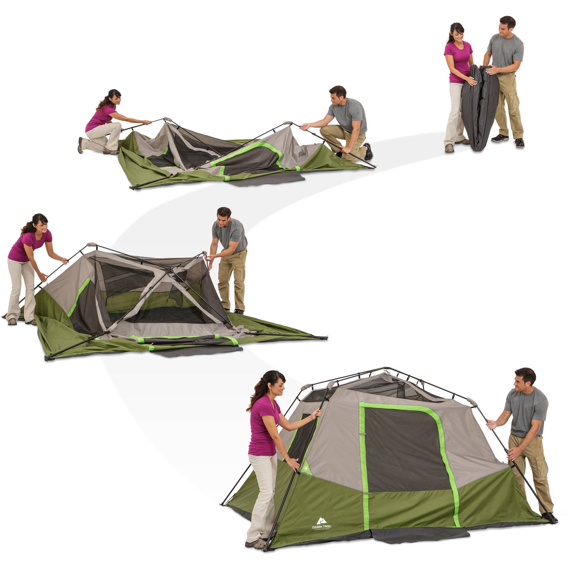 Ozark Trail 6 Person Instant Cabin Tent Walmart Com
