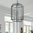 thumbnail image 6 of Trilenars 8-Lantern Layered Chandelier,Industrial Farmhouse Hanging Pendant Light,Used in Living Rooms, Dining Rooms, Bedrooms, Corridors, Study Rooms, Entrances, Lobbies, Stairs, 6 of 9