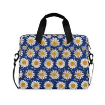 FORMRS 16" Laptop Sleeve Bag Carrying Case with Handle Travel Shoulder Briefcase, Elegant Daisy Pattern