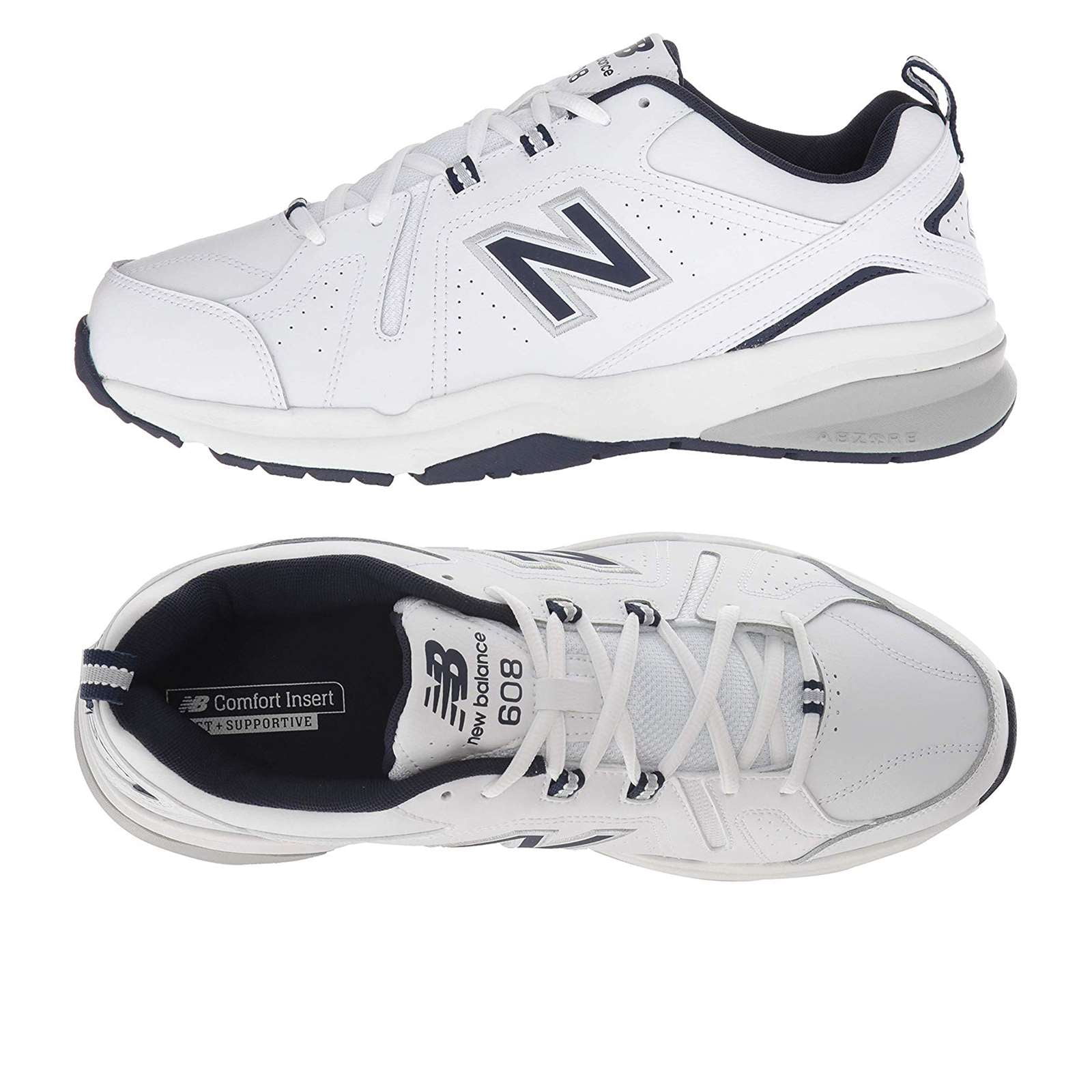 New Balance Men s 608 V5 Casual Comfort Cross Trainer White Navy 11 W US Walmart