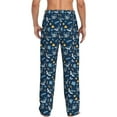 thumbnail image 3 of Uemuo Sea Turtle Pattern Men's Wide Leg Palazzo Lounge Pants with Pockets Light Weight Loose Comfy Casual Pajama Pants-Large, 3 of 9