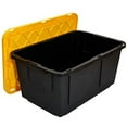 Greenmade Extra Strong 27 Gallon, Black and Yellow Storage Bin (4pack