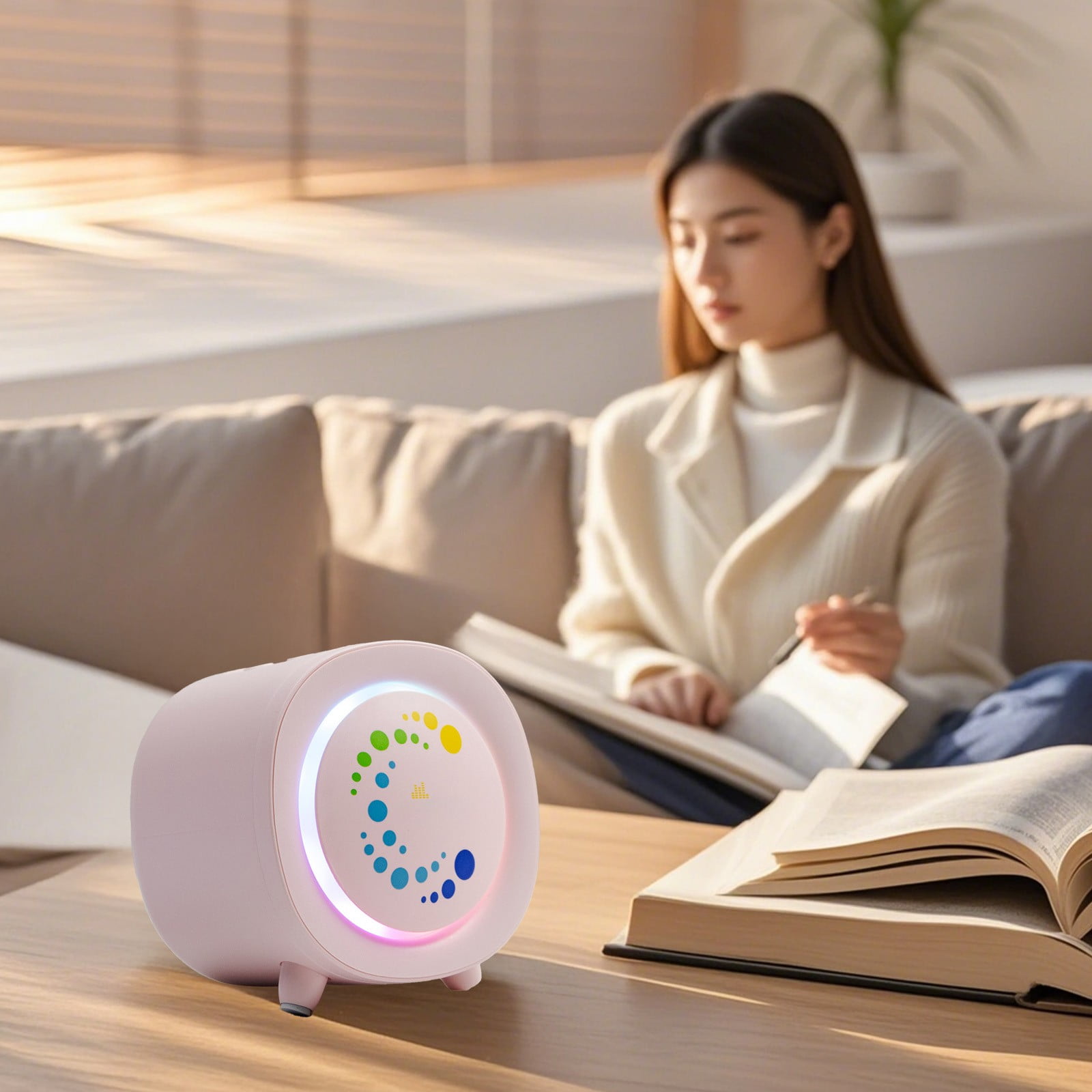 LACKUST Portable Mini Bluetooth Speaker with Heavy Bass - Wireless Small Pink Speaker for Outdoor, Car, Home & Desktop Use