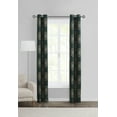 thumbnail image 2 of Mainstays Room Darkening Grommet Curtain Panel Pair, Set of 2, Medallion Dark Teal, 30"W x 84"L, 2 of 6