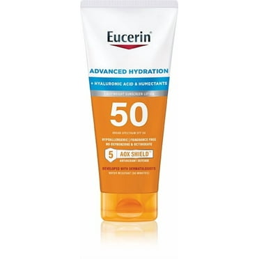 Eucerin Sun, Advanced Hydration Lightweight Sunscreen Lotion, Adult, SPF 50, 5 fl oz