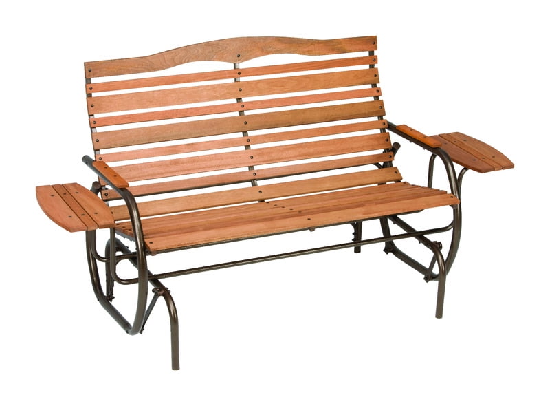 Jack Post Country Garden Glider With Trays In Bronze