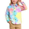 thumbnail image 4 of KHONTS Hawaiian Shirt for Boys Casual Button down Shirt Long Sleeve Beach Tees Graphic Printed Casual Holiday Tops,Size 6-13 Years Pink 130, 4 of 9