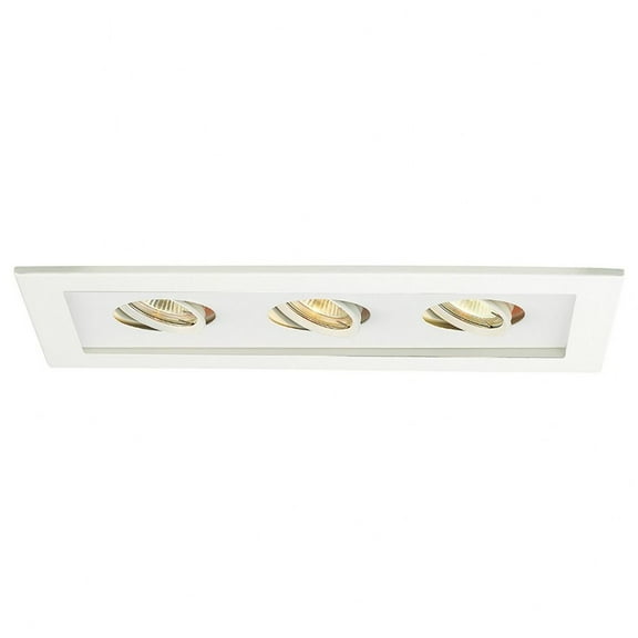 WAC Lighting Low Voltage Multiple 3-Light Aluminum Trim in White