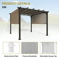 thumbnail image 5 of INTER HUT 10 x 10 Outdoor Pergola with Adjustable Shade Top, 5 of 6