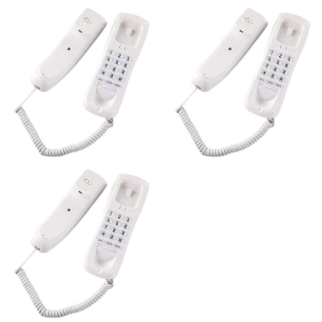 3X Wall Phone, Wired Phone, Landline Phone, Home Phone, Small Extension, Small Hang-Up Extension