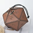 thumbnail image 3 of Leather D20 Dice Bag Polyhedral Dice Pouch Drawstring Bag For RPG Board Game Portable Drawstring Bag For RPG,Game, 3 of 11