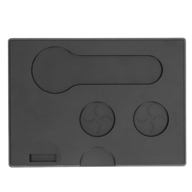 Alfombrilla De Silicona Para Café Barista 20.5x15 Cm – Antideslizante, Resistente Al Calor, Incluye Cepillos