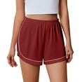 thumbnail image 2 of Women's Athletic Shorts High Waisted Put On Strech Bermuda Shorts Knee Length Quick-Dry Baggy Shorts Striped Print Joggers Shorts Comfort Casual Sweatpant Sporty Workout Gym Shorts 2025 Summer, 2 of 7