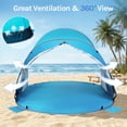 thumbnail image 2 of WolfWise UPF 50+ Easy Pop Up 2-3 Person Beach Tent Sport Umbrella Instant Sun Shelter Tent Sun Shade Canopy, Blue, 2 of 8