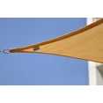 thumbnail image 3 of Triangle Sun Shade Sail (16x16x16') for UV Ray Cover (Desert Sand Yellow), 3 of 8