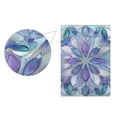 thumbnail image 2 of Purple Blue Floral Stained Glass Garden Flag 28X40 Double Sided Yard Flags for Outside Outdoor All Seasonal Decoration, 2 of 6