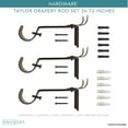 thumbnail image 3 of SnugSet 1" Bronze Taylor Knob Adjustable Single Curtain Rod, 36"-72", 3 of 6