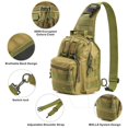 thumbnail image 5 of Bolso táctico para el pecho, bolso de hombro militar impermeable, mochila para el pecho, bolso de mensajero ligero, bolso pequeño para cazar, camping, deportes, camping, hiki Feliz Sencillez, 5 of 5