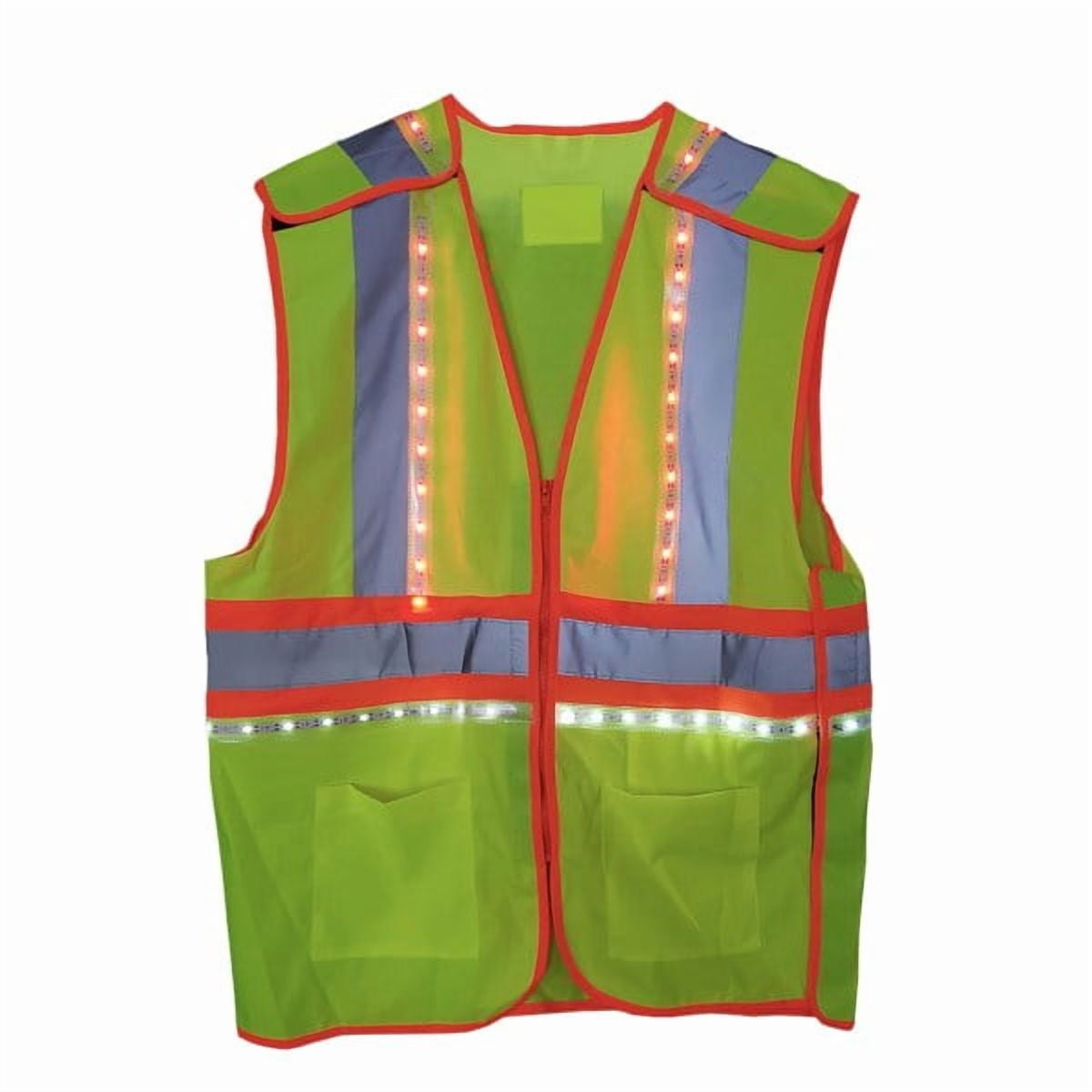 DC’S LED’S 360 GLOW IN LOW LIGHT SAFETY VEST | USB RECHARGEABLE & LONG LASTING BATTERY LIFE WITH DETACHABLE POWER SOURCE GREEN ( BREAKWAY )