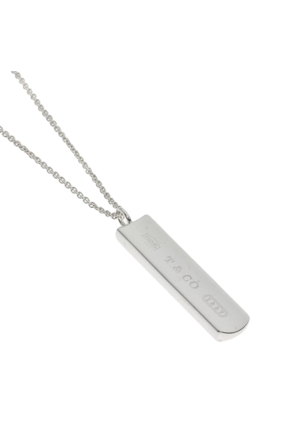 Pre-Owned Tiffany & Co. 1837 Bar Necklace, Silver, Women's.
