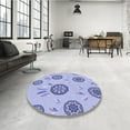 thumbnail image 4 of Ahgly Company Machine Washable Indoor Square Transitional Medium Slate Blue Area Rugs, 7' Square, 4 of 7