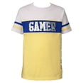 thumbnail image 1 of Playera George para Niño, Manga Corta Diseño Gamer Lentejuela Reversible Amarillo con Blanco Talla 10, 1 of 4