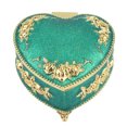 thumbnail image 1 of En forma de corazón antiguo tallado artesanía almacenamiento organizador caja de regalo y decoración del hogar (verde), 1 of 8