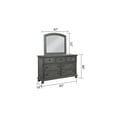 thumbnail image 2 of Pemberly Row Modern 5PC King Bedroom Set Made with Wood & Rustic Gray Finish, 2 of 19