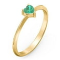 thumbnail image 3 of Heart Birthstone Ring - Emerald (May), 3 of 6