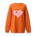 thumbnail image 3 of WEAIXIMIUNG Sweat-Shirt Noir pour Femmes Mode Extérieure Imprimé Saint-Valentin Ample Col Rond Manches Longues Hoodie 6, 3 of 4