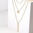 thumbnail image 4 of Multi-layer Choker Necklaces Women Gold Tone Stainless Steel Coin Pendant Collar, 4 of 9