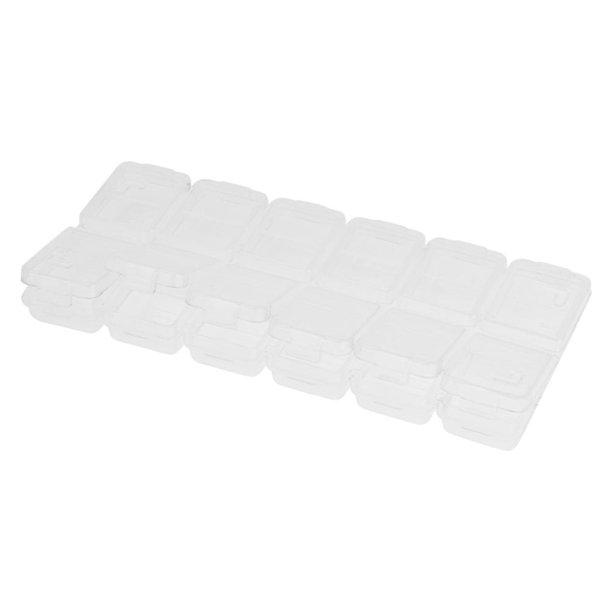Caja de Almacenamiento de Diamantes Cgtredaw Plástico Transparente para Pintura DIY 12 Rejillas