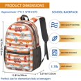 thumbnail image 3 of Fireman and Hose Orange Pattern 17" Waterproof Oxford School Backpacks for Teens, S-Shape Padded Straps, for School, Travel, Hiking, Camping, 3 of 5
