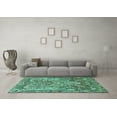thumbnail image 3 of Ahgly Company Machine Washable Indoor Rectangle Animal Turquoise Blue Traditional Area Rugs, 3' x 5', 3 of 4