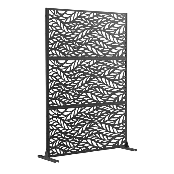 Black Metal Privacy Screen for Outdoor & Indoor Use – Durable, Stylish, Freestanding Partition for Patio, Garden, Deck