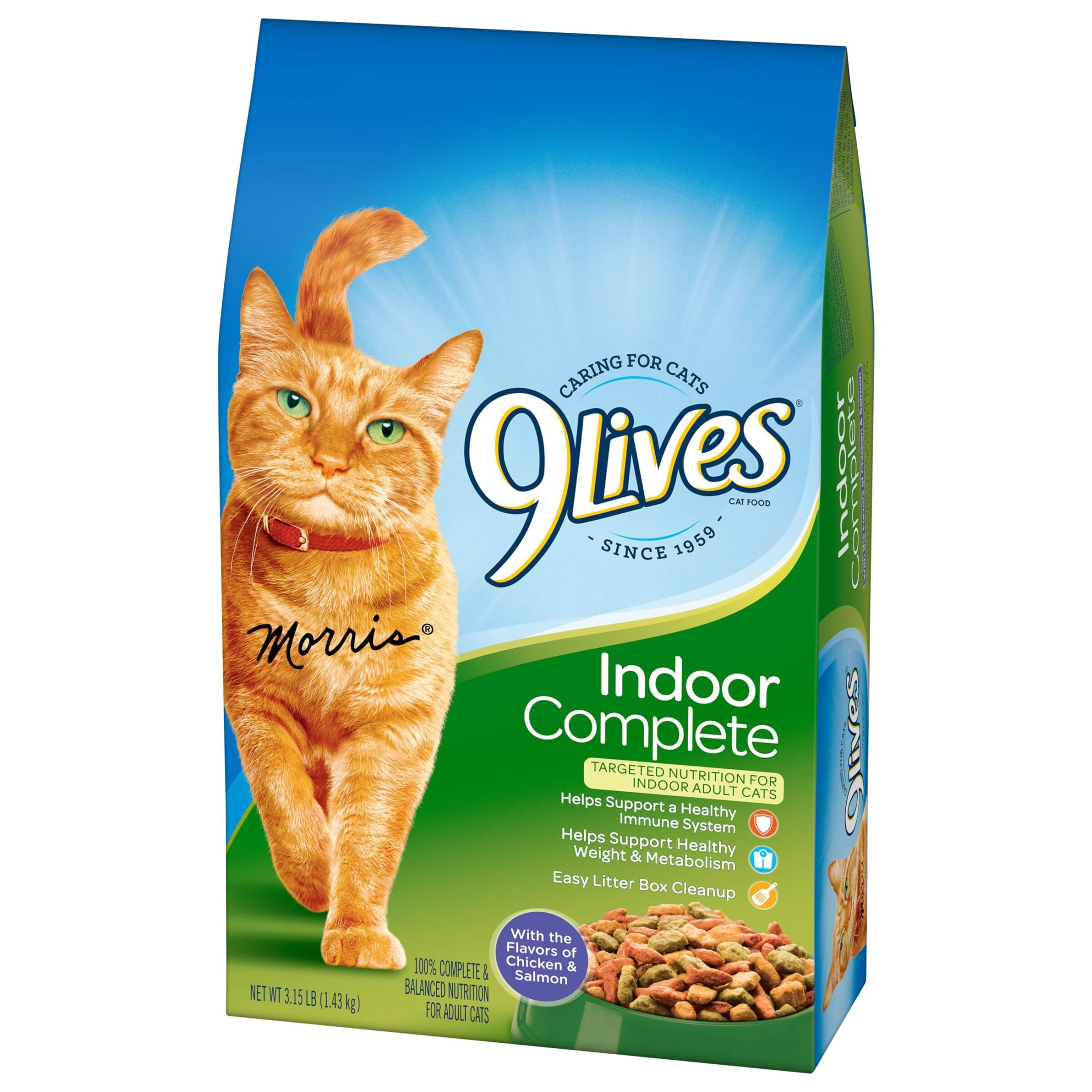 9Lives Indoor Complete Dry Cat Food, 3.15-Pound Bag