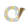 thumbnail image 2 of Guirnalda de cuentas de madera de Pascua con borlas, hilo de cuentas de madera estilo bohemio, 2 of 7
