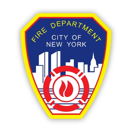New York City Fire Department FDNY Sticker Decal - Self Adhesive Vinyl - Weatherproof - Made in USA - nyc dept fire ems
