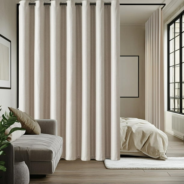Panel de Cortina Jinchan 213x213 cm Beige Grisáceo con Oscurecimiento del 60%