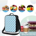 thumbnail image 4 of Lsque Blue Fish Scale Texture Lunch Bag Lunch Box for Women Men Reusable Insulated Lunch Tote Bag,Leakproof Thermal Cooler Sack Food Handbags Case High Capacity, 4 of 9