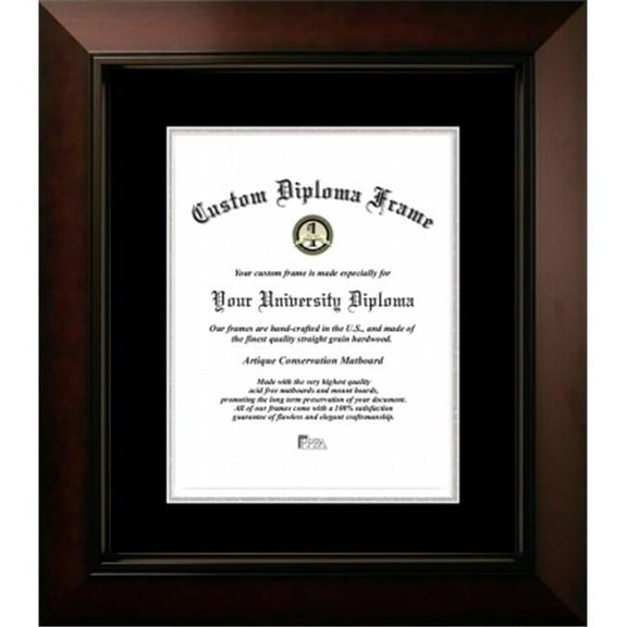 Campus Images LEGBS0011014 10 x 14 in. Legacy Certificate Frame with Black & Silver Mats, Black