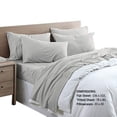 thumbnail image 2 of 6 Piece King Size Microfiber Fabric Sheet Set with Pocket, Gray, 2 of 2