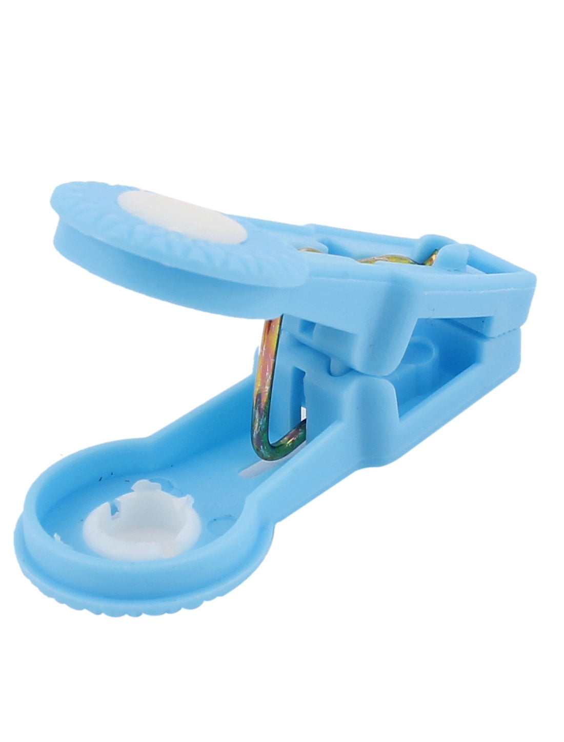 20PCS Spring Loaded Plastic Nonslip Clothes Clips Clothespins Blue