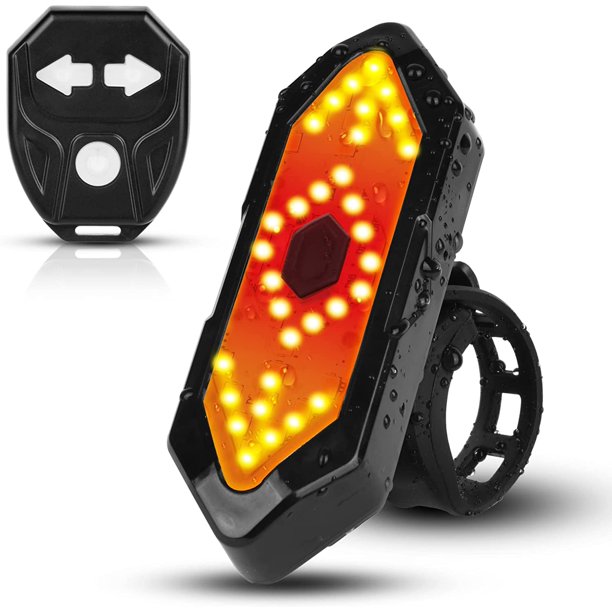 ZHAOCHENG Luz Trasera para Bicicleta, Luz Trasera Intermitente para Bicicleta con Controles Remotos Inalámbricos, USB Recargable, Impermeable a Prueba de Golpes - 5 Modos de Iluminación, Luz Trasera p