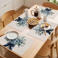 thumbnail image 5 of Blue Eucalyptus Placemats Set of 12, Leaves Floral Bottle Farmhouse Linen Texture Non-Slip Place Mats Washable Table Mats for Kitchen Dining Table Decorations Indoor/Outdoor, 5 of 9