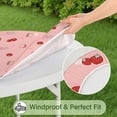 thumbnail image 5 of Red Strawberry Plants Fruit Round Fitted Tablecloth with Elastic Edge,Dining Table Cover Waterproof,Outdoor Round Tablecloth for Camping,Dining,Indoor and Outdoor, 5 of 7