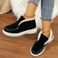 thumbnail image 6 of Xfvqtps Womens Plush Slip on Booties Cozy Fleece Lined Winter Shoes Non Slip Comfortable Snow Boots for Indoor Outdoor Wear Black, 6 of 6