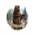 thumbnail image 3 of Ambesonne Bear Duvet Cover Set, Angry Carnivore Mammal, 2-Calking, Brown Green Pale Blue, 3 of 7