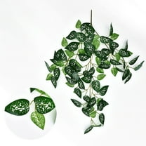 Fake Hanging Plant Indoor Outdoor Small Decor Faux Hanging Vine Plants Wall Greenery for New Home Decor Artificial Green Wall Hanging Plant Home Garden Wall Fence Stairway Wedding Hanging Decor 2Ft